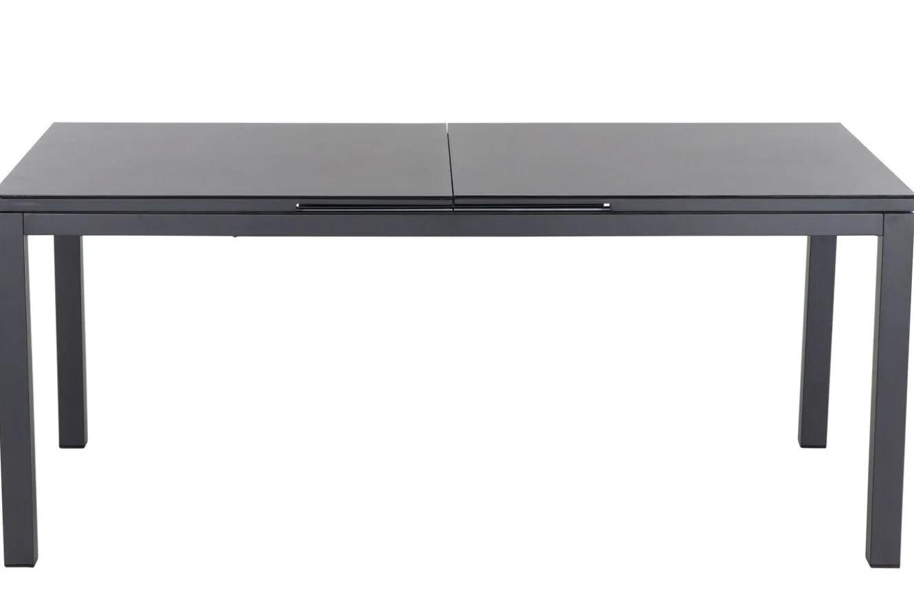 SIENA GARDEN Miros Ausziehtisch, anthrazit matt/dark concrete, Alu/Glas, 180/240 x 90 cm, Tischplatte mit Keramikpulver