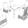 SIENA GARDEN Miros/Corido Garten-Essgruppe, anthrazit/charcoal, Alu/Gardino®-Geflecht, Ausziehtisch 180/240x90 cm, 6 Sessel