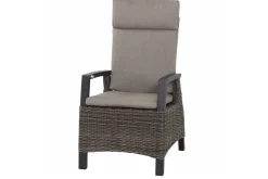 SIENA GARDEN Miros/Corido Garten-Essgruppe, anthrazit/charcoal, Alu/Gardino®-Geflecht, Ausziehtisch 180/240x90 cm, 6 Sessel