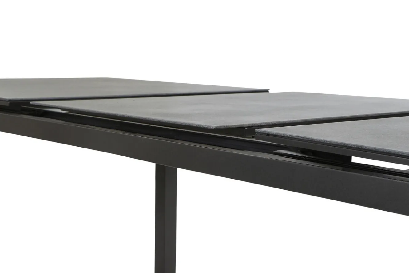 SIENA GARDEN Miros Esstisch, anthrazit, Alu/Spraystone, 180/240x90 cm