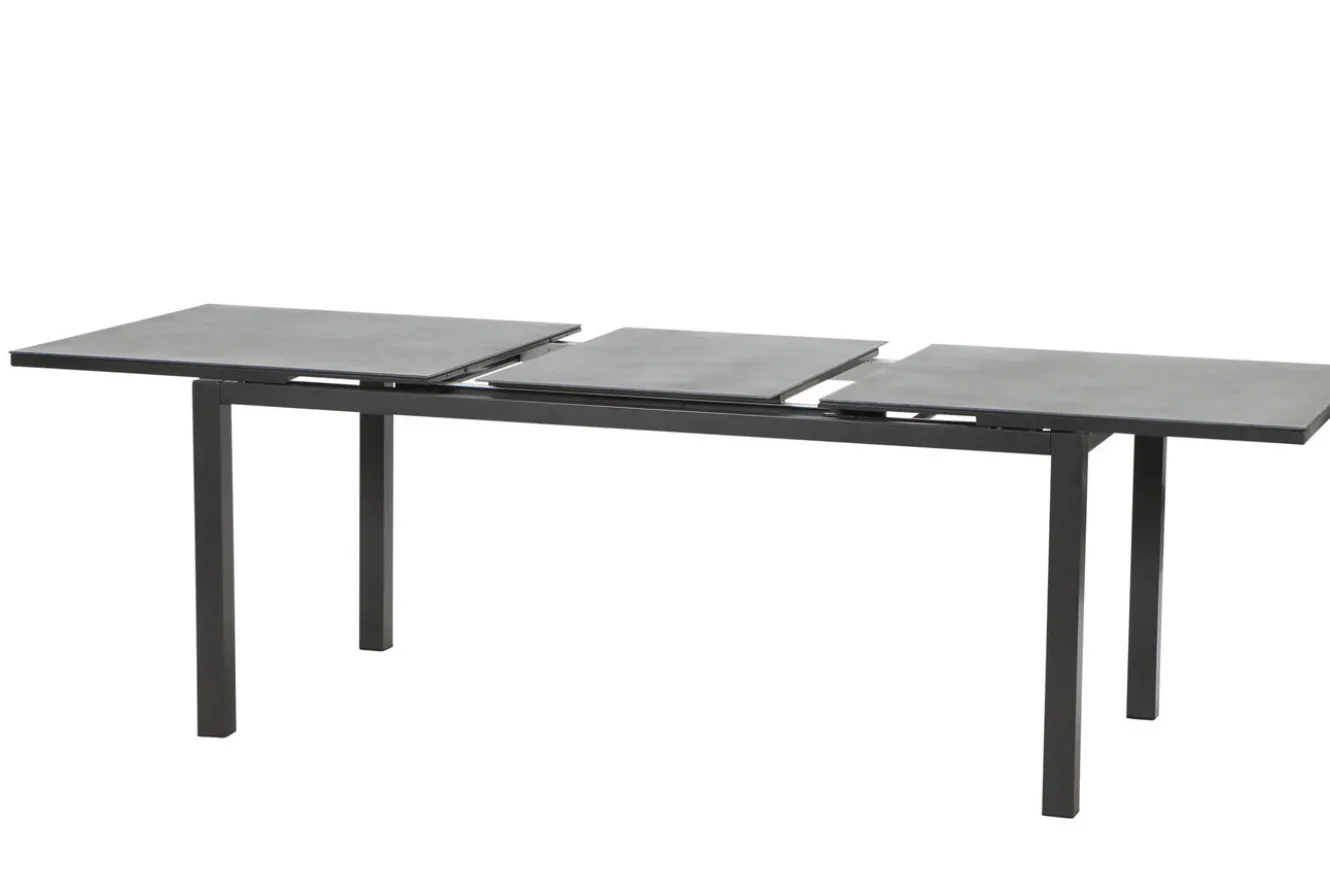 SIENA GARDEN Miros Esstisch, anthrazit, Alu/Spraystone, 180/240x90 cm