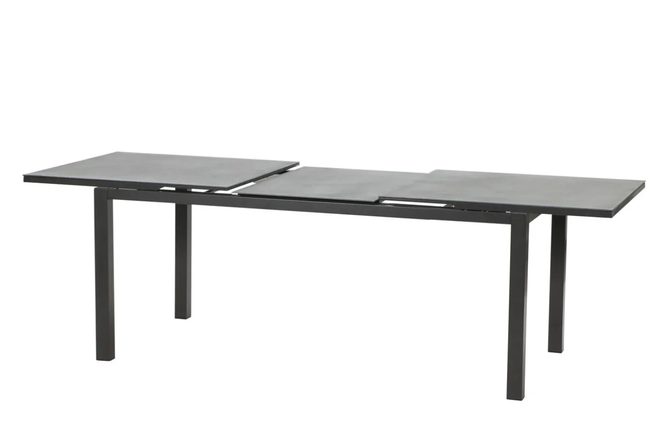 SIENA GARDEN Miros Esstisch, anthrazit, Alu/Spraystone, 180/240x90 cm