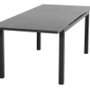 SIENA GARDEN Miros Garten-Essgruppe, anthrazit/dark concrete, Aluminium/Glas, Tisch 180/240x90 cm, 8x Klappstühle, Ausziehbar