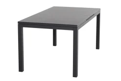 SIENA GARDEN Miros/Milano Garten-Essgruppe, Anthrazit, Alu/Ranotex-Gewebe, Ausziehtisch 180/240 x 90 cm, 8 Stapelsessel