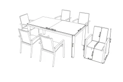SIENA GARDEN Miros/Velia Garten-Essgruppe, anthrazit, Aluminium, 180/240 x 90 cm, ausziehbar, witterungsbeständig