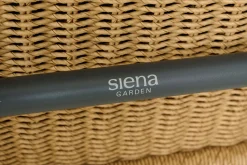 SIENA GARDEN Roma Gartenlounge, grau, Aluminium & Teakholz FSC, 85x205 cm, Pflegeleicht & Witterungsbeständig