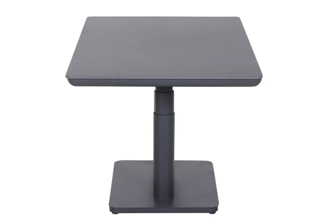 SIENA GARDEN Roma Lifttisch, Anthrazit, Alu/Gesinterter Stein, 140 x 80 cm, höhenverstellbar