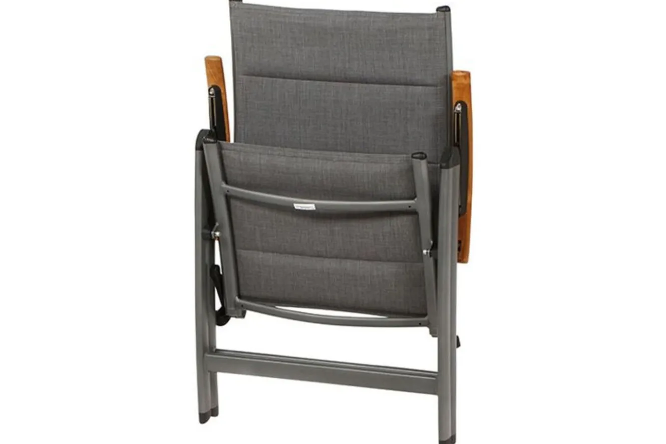 SIENA GARDEN Savin XL Klappsessel, graphit/grau, Aluminium/Texfabric