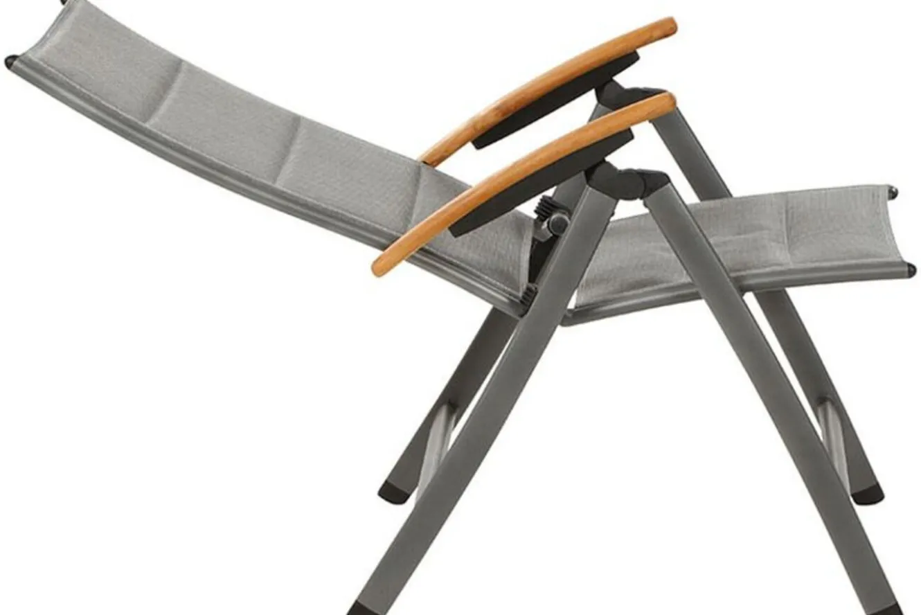 SIENA GARDEN Savin XL Klappsessel, graphit/grau, Aluminium/Texfabric