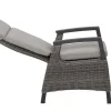 SIENA GARDEN Silva/Corido Garten-Essgruppe, anthrazit/grau, Alu/Gardino®-Geflecht/Keramik, 140 x 90cm, inkl. 4 Diningsessel