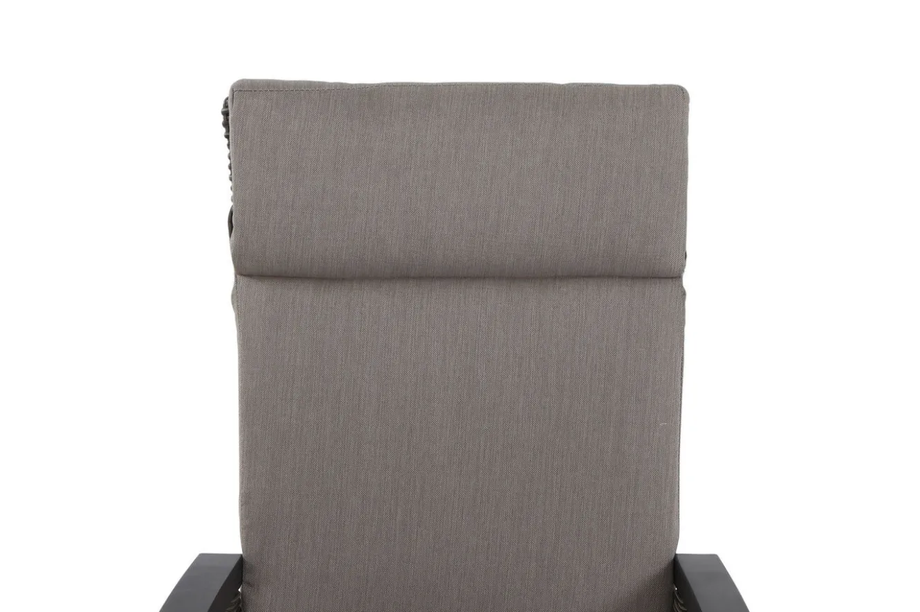 SIENA GARDEN Silva/Corido Garten-Essgruppe, anthrazit/grau, Alu/Gardino®-Geflecht/Keramik, 140 x 90cm, inkl. 4 Diningsessel