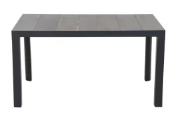 SIENA GARDEN Silva/Corido Garten-Essgruppe, anthrazit/grau, Alu/Gardino®-Geflecht/Keramik, 140 x 90cm, inkl. 4 Diningsessel