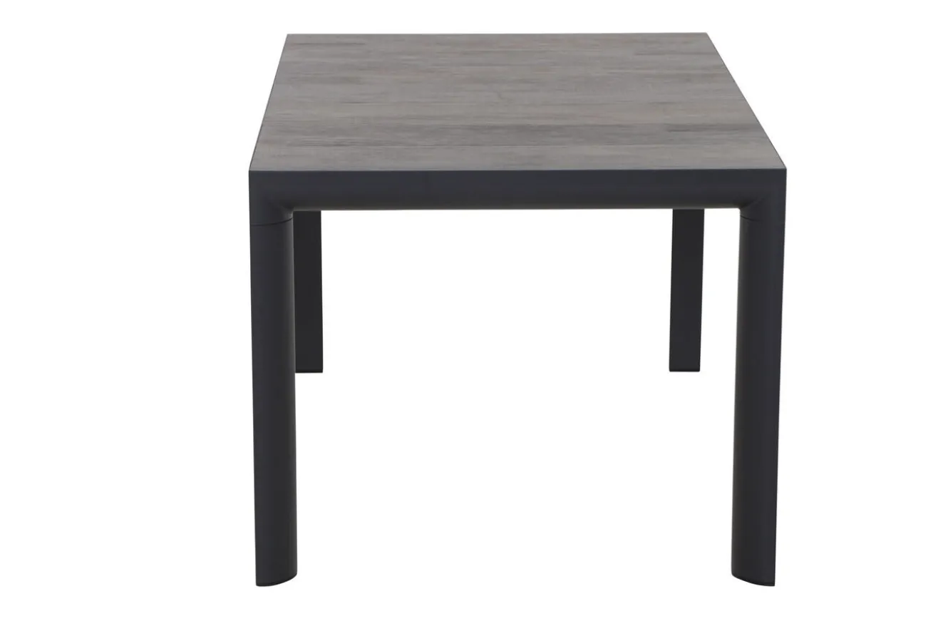 SIENA GARDEN Silva/Corido Garten-Essgruppe, anthrazit/grau, Alu/Gardino®-Geflecht/Keramik, 140 x 90cm, inkl. 4 Diningsessel