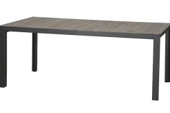 SIENA GARDEN Silva Diningtisch, anthrazit/washed grey, Alu/Keramik, 180x100cm
