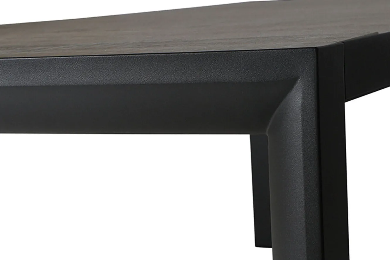 SIENA GARDEN Silva Diningtisch, anthrazit/washed grey, Alu/Keramik, 180x100cm