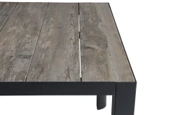 SIENA GARDEN Silva Garten-Essgruppe mit 6 Klappstühlen, anthrazit/grau, Alu/Textilene, Tisch mit Keramikplatte 180 x 100 cm
