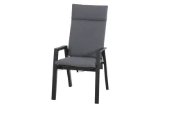 SIENA GARDEN Sincro/Valencia Garten-Essgruppe, anthrazit/grau, Alu/Textilgewebe/Keramik, 200/260 x 100 cm, inkl. 6 Diningsessel, stufenlos verstellbar
