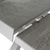 SIENA GARDEN Sincro/Velia Garten-Essgruppe für 6 Personen, matt weiß-grau/washed grey, Alu/Ranotex, ausziehbare Tischplatte aus Keramik, stapelbare Stühle