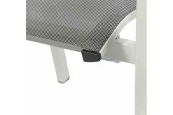 SIENA GARDEN Sincro/Velia Garten-Essgruppe für 8 Personen, matt weiß-grau/washed grey, Alu/Ranotex, ausziehbare Tischplatte aus Keramik, stapelbare Stühle