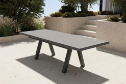 SIENA GARDEN Tirana Ausziehtisch, matt anthrazit, Alu/Keramik, 200/260 x 100 cm, ausziehbar, witterungsbeständig
