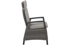 SIENA GARDEN Tirana/Corido Garten-Essgruppe, matt anthrazit, Alu/Polyrattan/Keramik, Ausziehtisch, 6 Dining Sessel