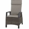 SIENA GARDEN Tirana/Corido Garten-Essgruppe, anthrazit, Aluminium/Keramik/Polyrattan, Ausziehtisch, 8 verstellbare Sessel