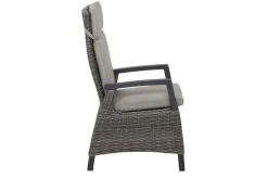 SIENA GARDEN Tirana/Corido Garten-Essgruppe, anthrazit, Aluminium/Keramik/Polyrattan, Ausziehtisch, 8 verstellbare Sessel