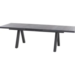 SIENA GARDEN Tirana/Valencia Garten-Essgruppe, matt anthrazit/wood-grey, Aluminium/Keramik, Ausziehtisch, 8 Dining Sessel