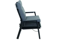 SIENA GARDEN Valencia 2-Sitzer Sofa, anthrazit matt, Alu/Ranotex, 152 x 82 x 99 cm, stufenlos verstellbar, inkl. Kissen