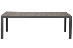 SIENA GARDEN Velia / Silva Garten-Essgruppe, anthrazit/washed grey, Alu/Ranotex/Keramik, 8 Sessel, Tisch 220 x 100 cm