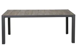 SIENA GARDEN Velia / Silva Garten-Essgruppe, anthrazit/washed grey, Alu/Ranotex/Keramik, 6 Sessel, Tisch 180 x 100 cm