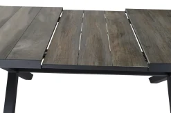 SIENA GARDEN Velia/Sincro Garten-Essgruppe, anthrazit/natur-grau, Alu/Ranotex/Keramik, 8 Sessel, Ausziehtisch 200/260 x 100 cm