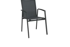 STERN New Top Stapelsessel, anthrazit/karbon, Aluminium/Textil, 65x57x89 cm, pulverbeschichtet, stapelbar
