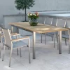 STERN Polaris Stapelsessel, Kaschmir, Edelstahl/Textilene/Teakholz, 61x54x89 cm, Korrosionsbeständig, Pflegeleicht, Langlebig