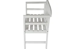 VILLANA Gartenbank, weiß, Akazie, 128 x 54 x 81 cm, 2 Personen, FSC®-zertifiziertes Produkt
