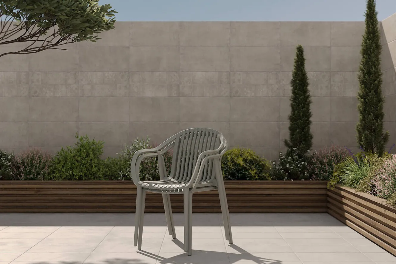VILLANA Pico Curve Stapelsessel 2er-Set, grau, Kunststoff, 56,5 x 59,5 x 83 cm, stapelbar, UV-beständig