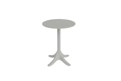 VILLANA Pico Soft Balkon-Set, grau, Kunststoff, Tisch Ø 70 cm und 2 Stapelsessel, UV-beständig, wetterfest
