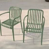 VILLANA Pico Soft Balkon-Set, pestogrün, Kunststoff, Tisch Ø 70 cm und 2 Stapelsessel, UV-beständig, wetterfest