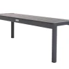 VILLANA Sylvania Bank, anthrazit, Alu/Holzimitat, 135x40x45 cm, für bis zu 3 Personen