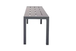 VILLANA Sylvania Bank, anthrazit, Alu/Holzimitat, 135x40x45 cm, für bis zu 3 Personen