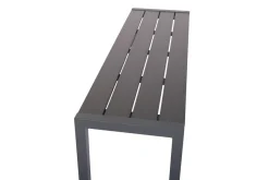 VILLANA Sylvania Bank, anthrazit, Alu/Holzimitat, 135x40x45 cm, für bis zu 3 Personen