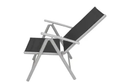 Villana Sylvania Garten-Essgruppe, 6 Personen, ausziehbarer Tisch 160–220 cm, Aluminium/Textil