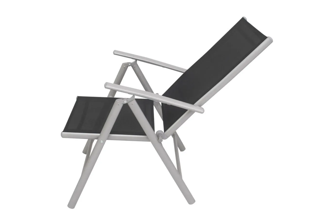 Villana Sylvania Garten-Essgruppe, 6 Personen, ausziehbarer Tisch 160–220 cm, Aluminium/Textil