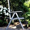 VILLANA Sylvania Klappstuhl, silber/schwarz, Aluminium/Textil, 68 x 56 x 107 cm, klappbar