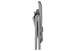 VILLANA Sylvania Klappstuhl, silber/schwarz, Aluminium/Textil, 68 x 56 x 107 cm, klappbar