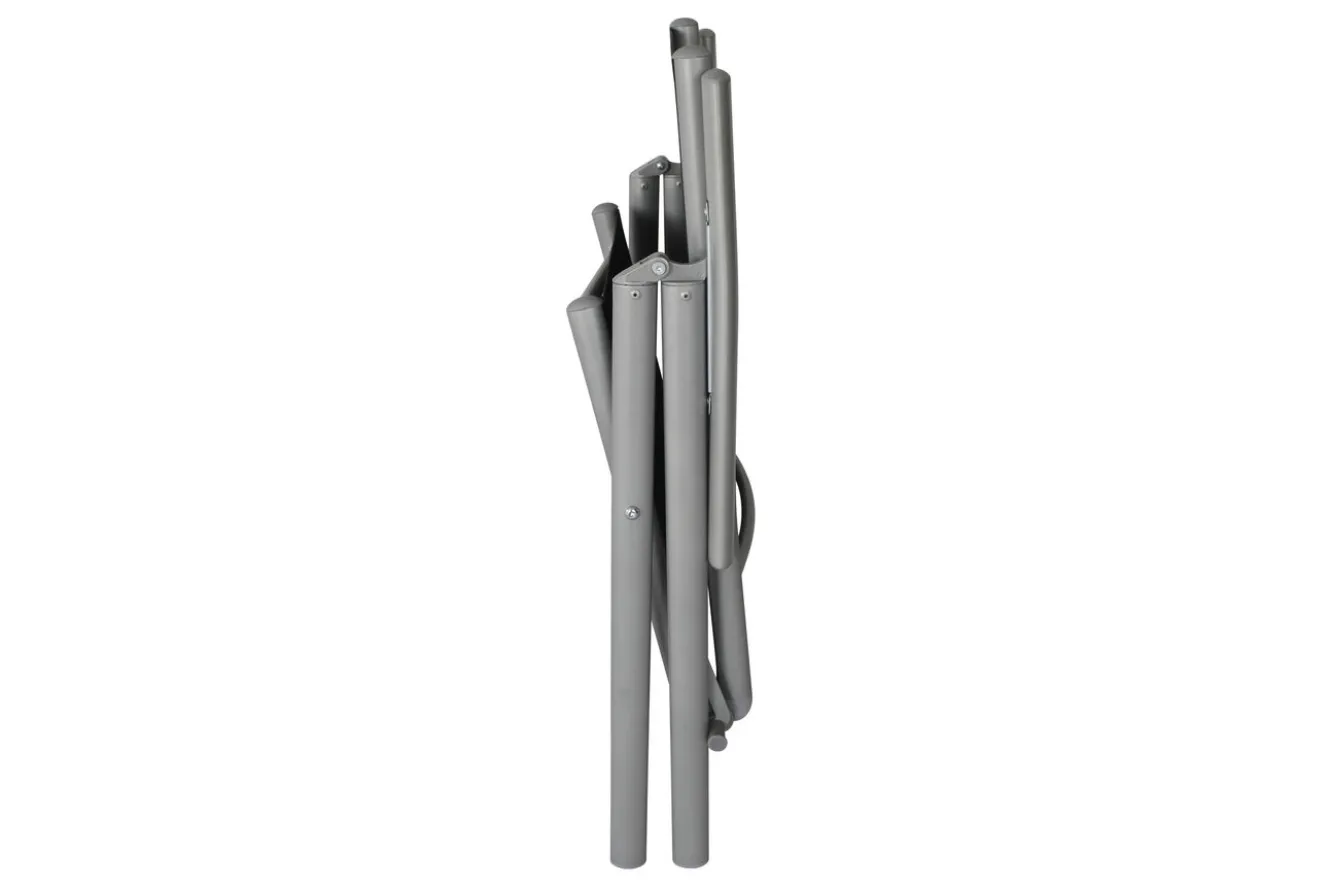 VILLANA Sylvania Klappstuhl, silber/schwarz, Aluminium/Textil, 68 x 56 x 107 cm, klappbar