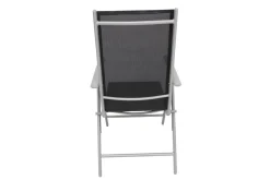 VILLANA Sylvania Klappstuhl, silber/schwarz, Aluminium/Textil, 68 x 56 x 107 cm, klappbar