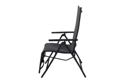 VILLANA Sylvania Relaxsessel, anthrazit/grau, Alu/Textilene, 67 x 58 x 110 cm, klappbar
