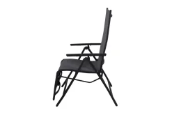 VILLANA Sylvania Relaxsessel, anthrazit/grau, Alu/Textilene, 67 x 58 x 110 cm, klappbar