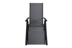 VILLANA Sylvania Relaxsessel, anthrazit/grau, Alu/Textilene, 67 x 58 x 110 cm, klappbar